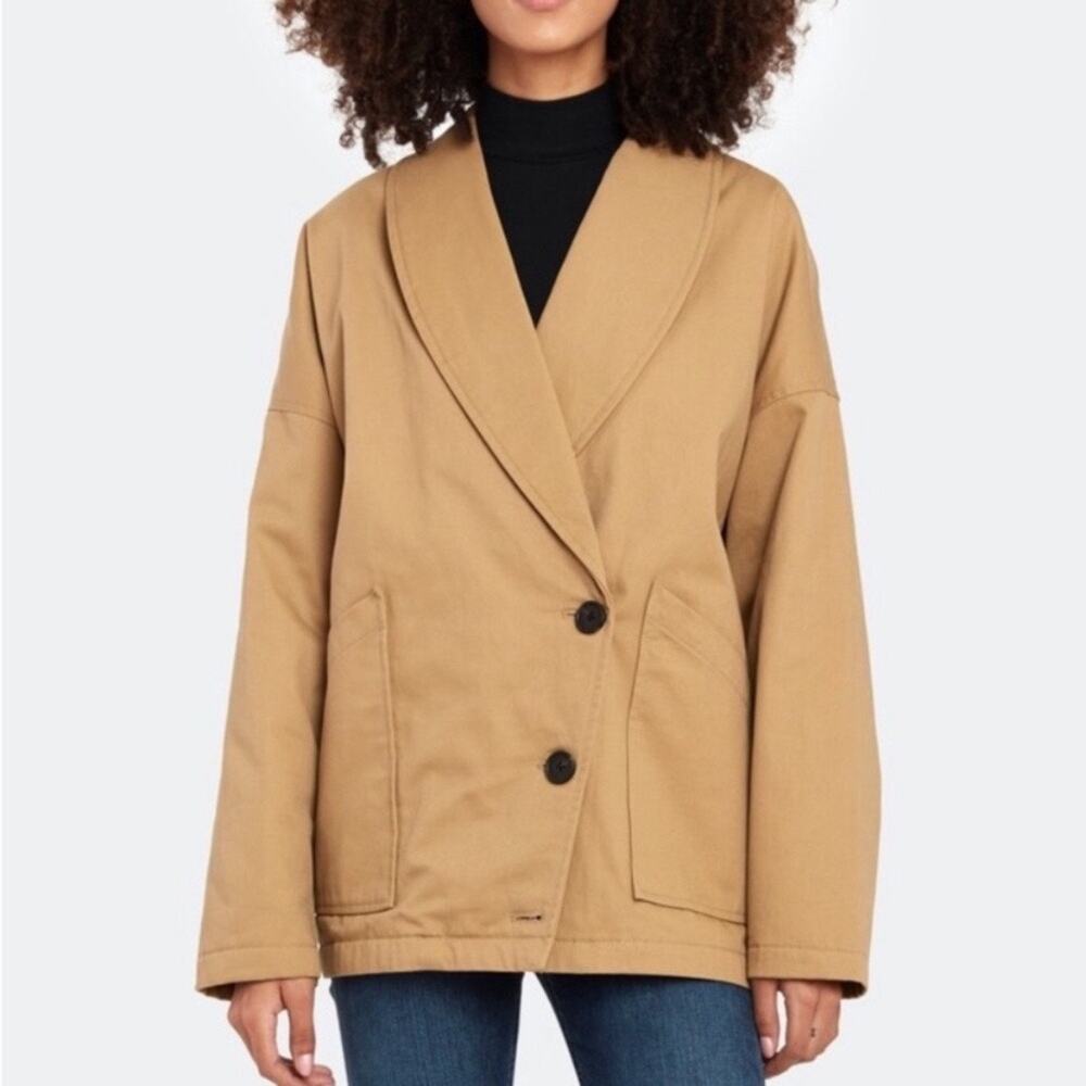 BILLIE the Label Khaki Jett Oversized Utility Chore Jacket Sz L NWT